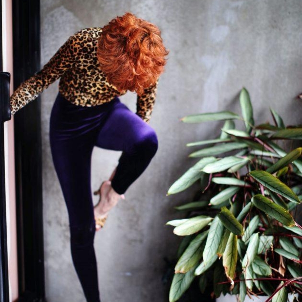 American Apparel Purple Leggings